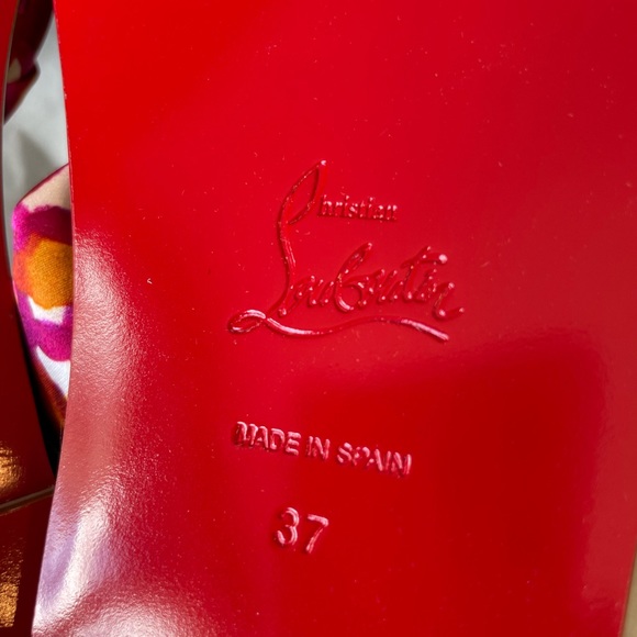 NIb christian louboutin niloofar satin sandal flat sz 37 - Picture 8 of 9